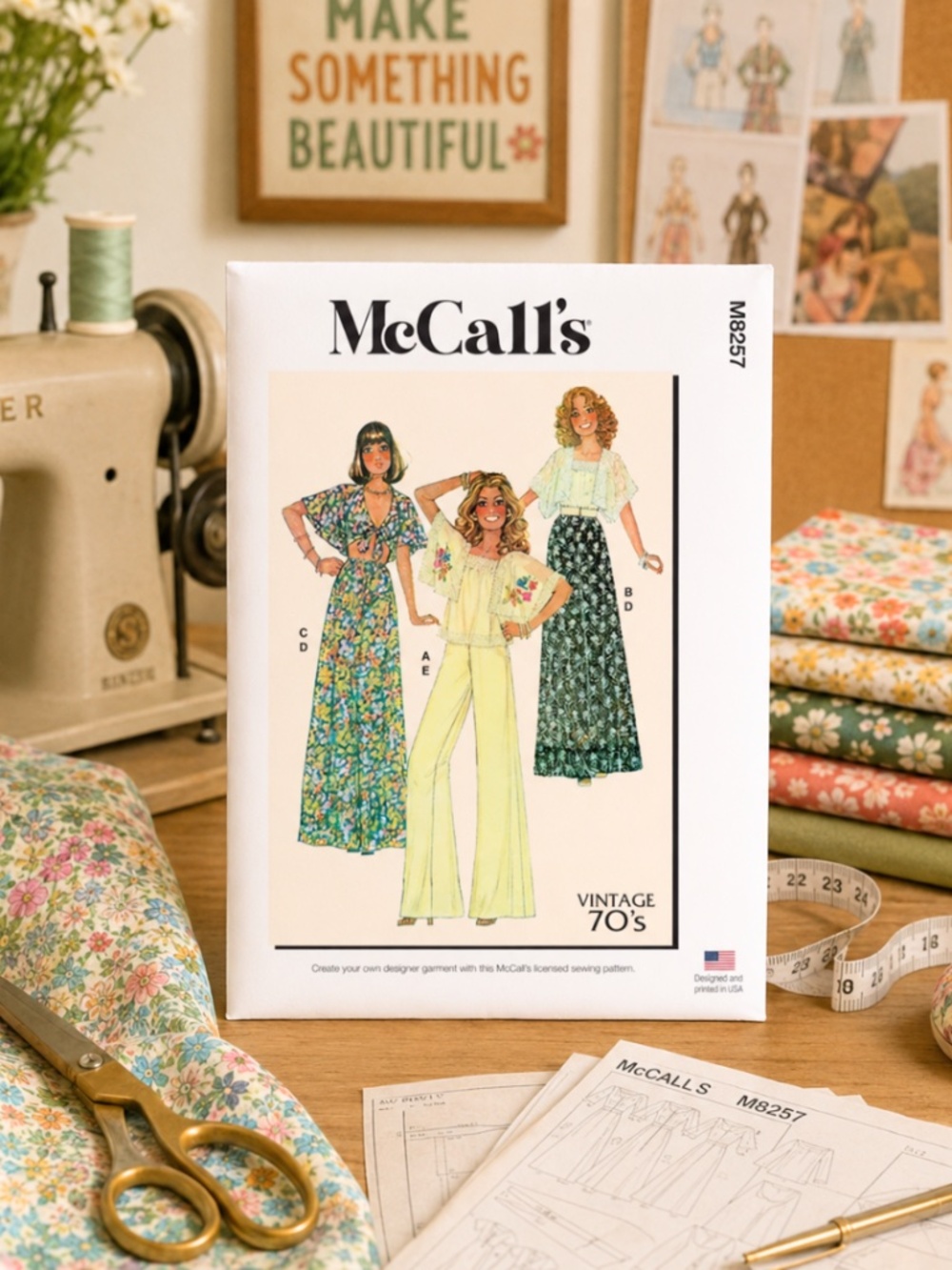 NEW McCalls M8257 Women's 1970s Dress Sewing Pattern UNOPENED
